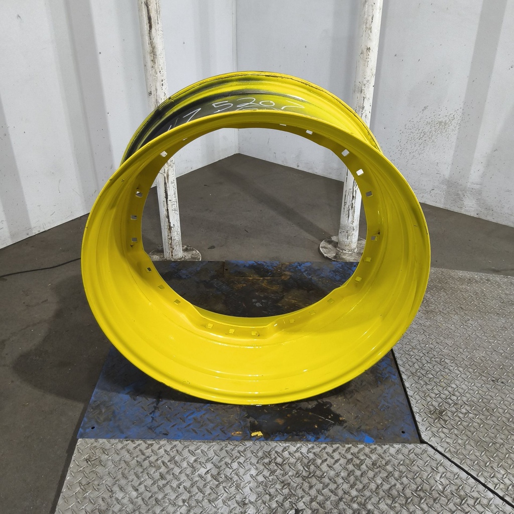15"W x 34"D, John Deere Yellow 12-Hole Waffle Wheel (Groups of 3 bolts)