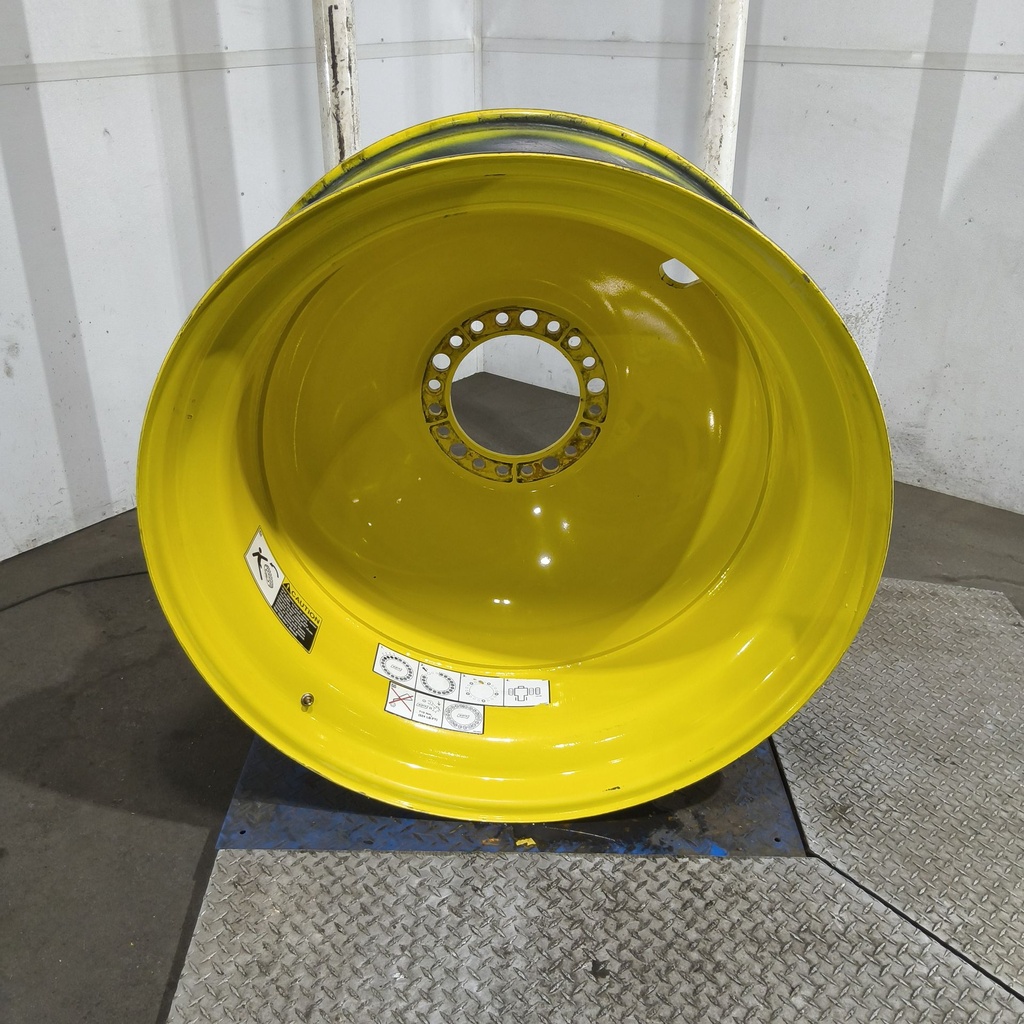 18"W x 42"D, John Deere Yellow 20-Hole Dolly Dual , -15.12" Offset