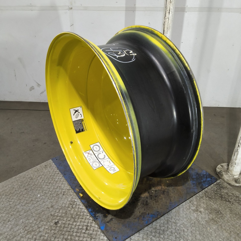 18"W x 42"D, John Deere Yellow 20-Hole Dolly Dual , -15.12" Offset