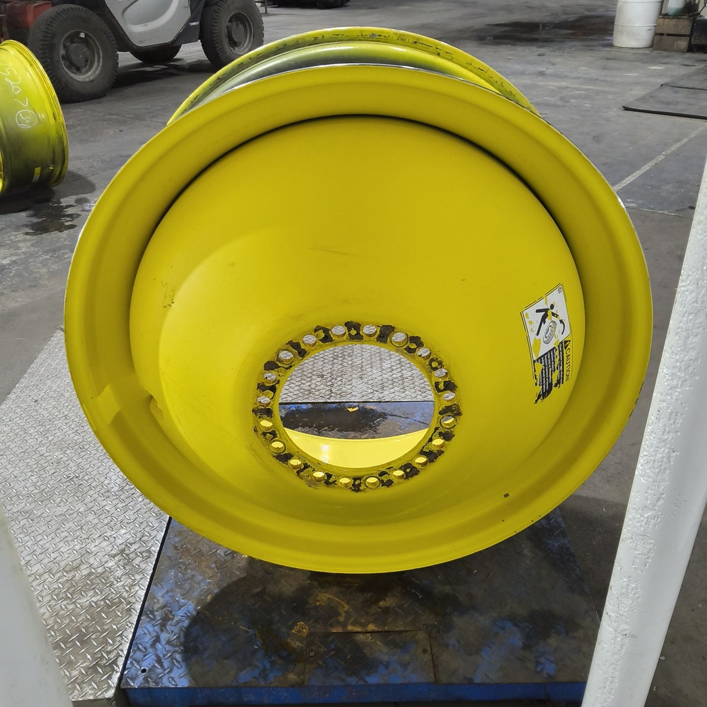 18"W x 42"D, John Deere Yellow 20-Hole Dolly Dual , -15.12" Offset