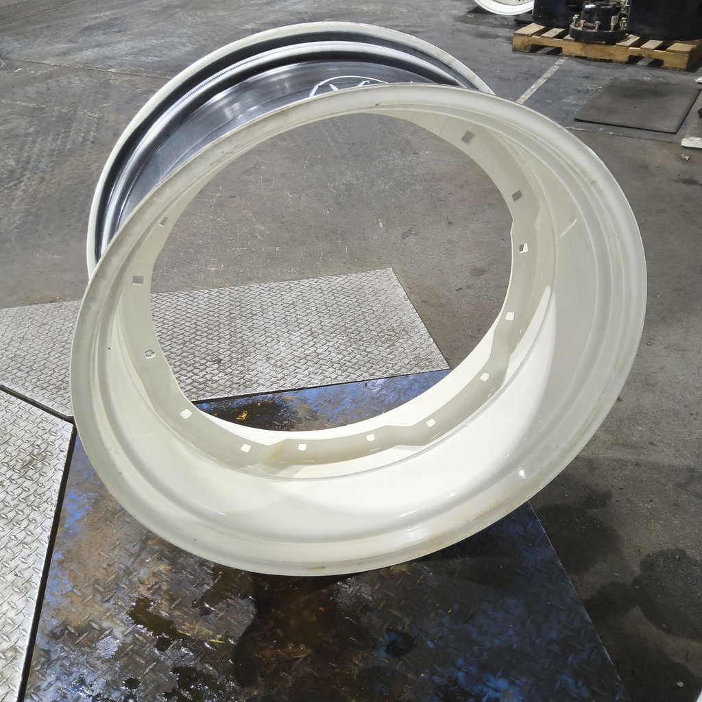 15"W x 34"D, Ford / New Holland White 8-Hole Waffle Wheel (Groups of 2 Bolts)