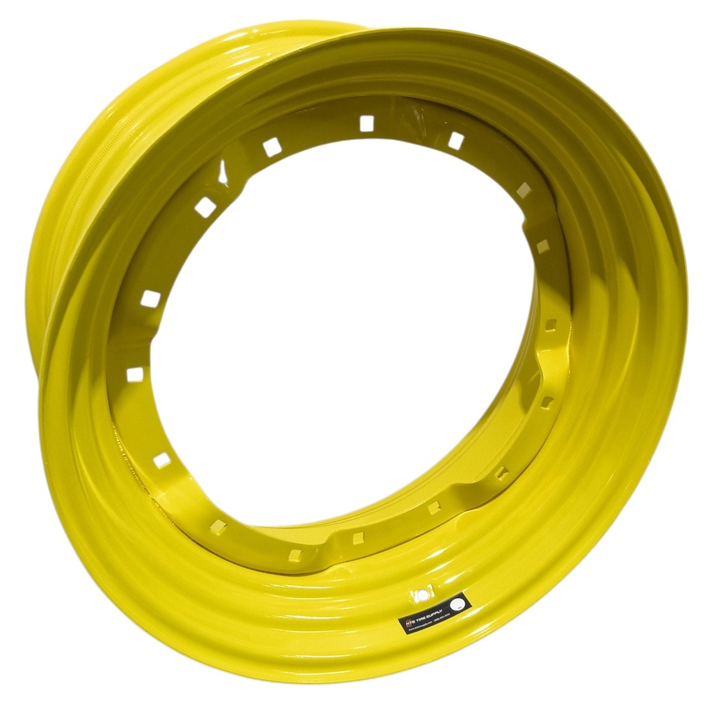 13"W x 30"D, John Deere Yellow 8-Hole Waffle Wheel (Groups of 2 Bolts)