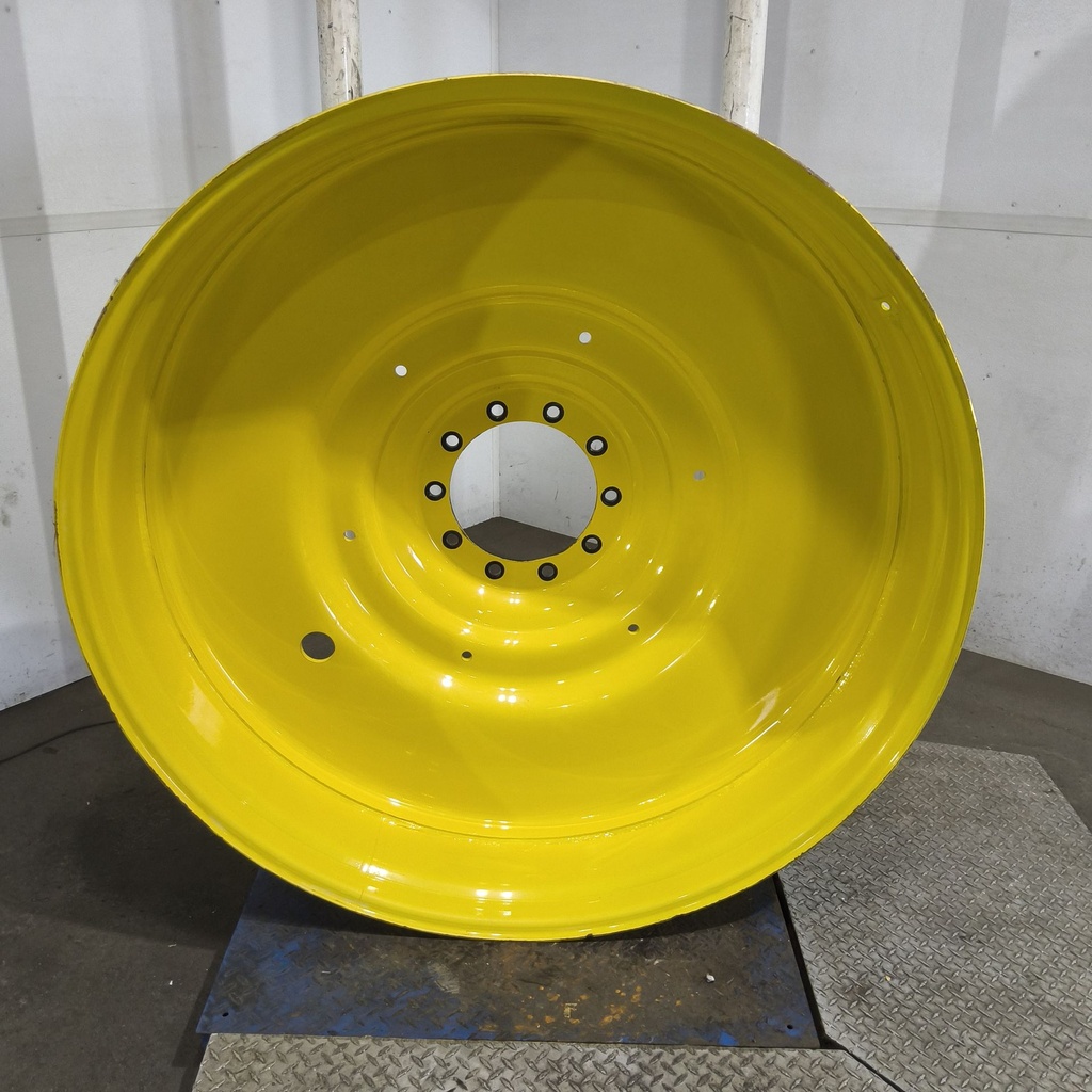 12"W x 54"D, John Deere Yellow 10-Hole Formed Plate , -9.25" Offset
