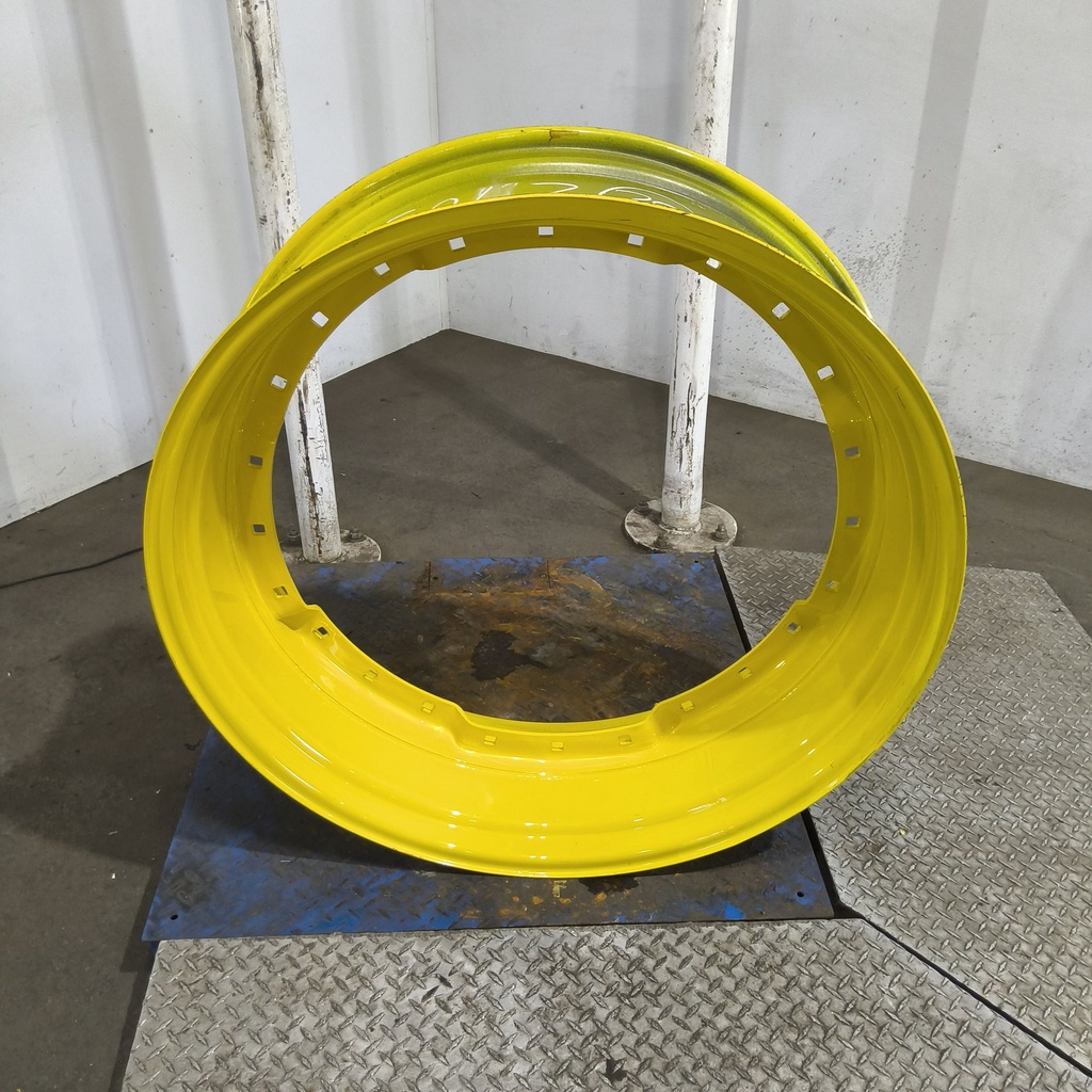 12"W x 38"D, John Deere Yellow 12-Hole Waffle Wheel (Groups of 3 bolts)