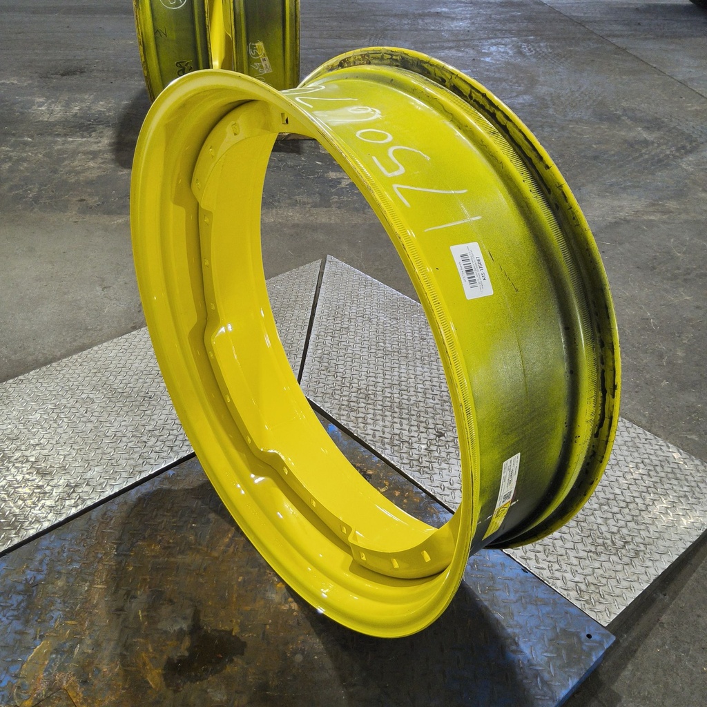 12"W x 38"D, John Deere Yellow 12-Hole Waffle Wheel (Groups of 3 bolts)