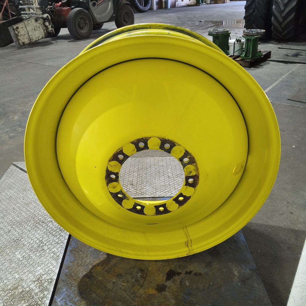 18"W x 42"D, John Deere Yellow 10-Hole Dolly Dual , -13" Offset