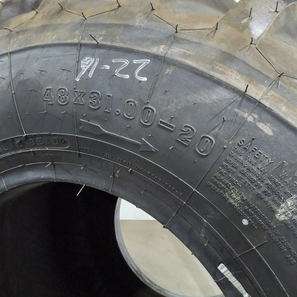 48x31.00-20 Firestone Flotation 23 (Center Rib) HF-2 G (14 Ply), 99%