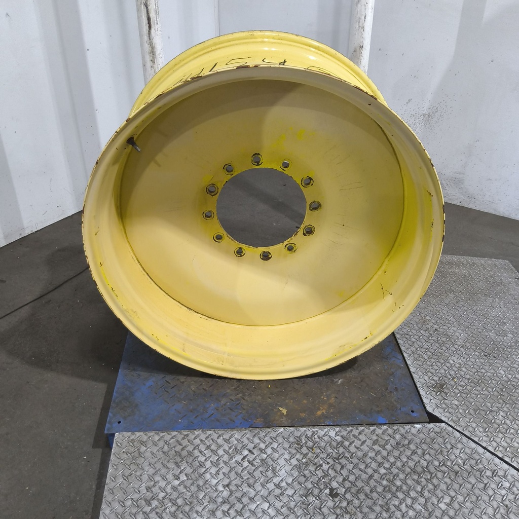 18"W x 38"D, John Deere Yellow 12-Hole Formed Plate Sprayer , -1.38" Offset