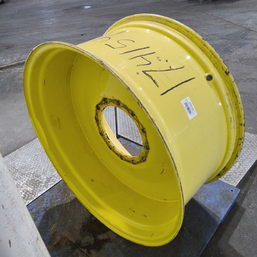 18"W x 38"D, John Deere Yellow 12-Hole Formed Plate Sprayer , -1.38" Offset