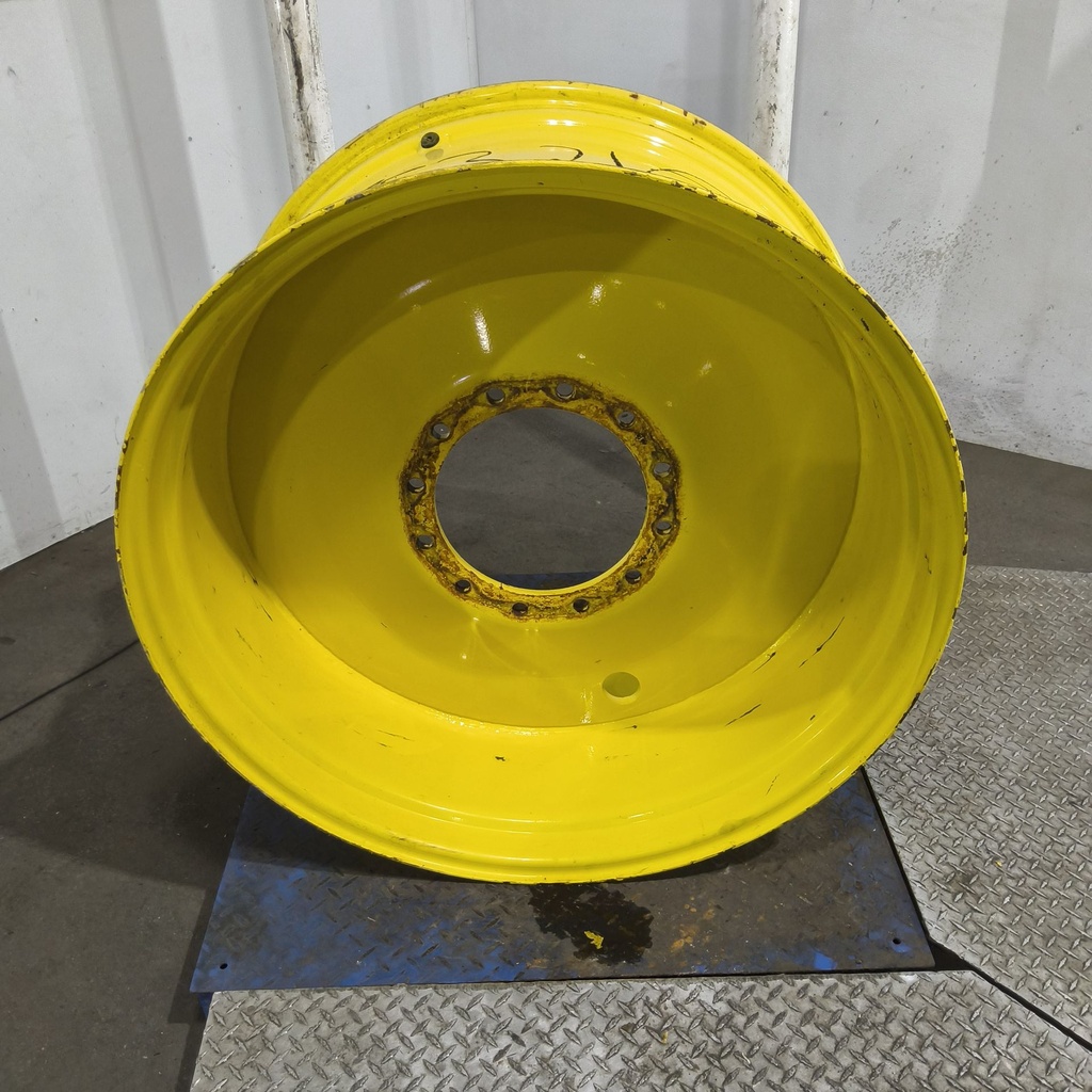18"W x 38"D, John Deere Yellow 12-Hole Formed Plate Sprayer , -1.25" Offset