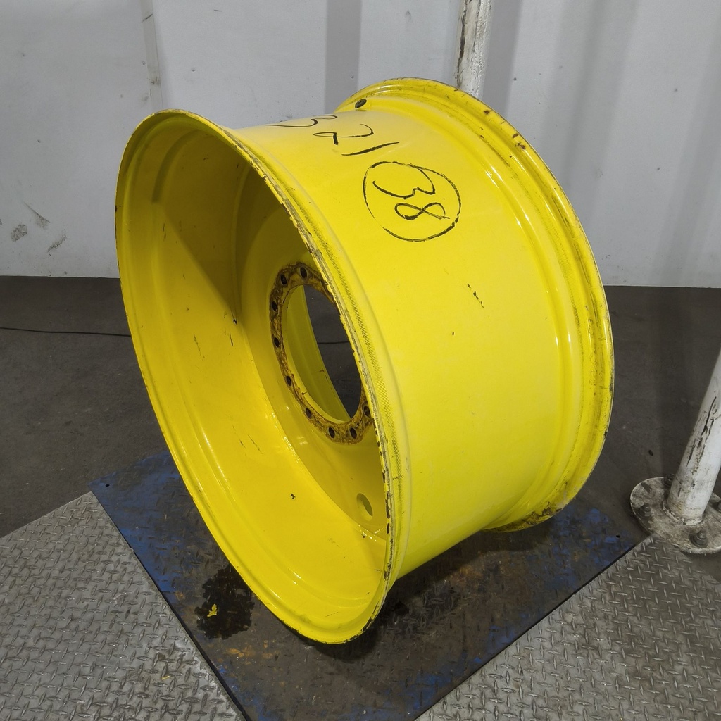 18"W x 38"D, John Deere Yellow 12-Hole Formed Plate Sprayer , -1.25" Offset