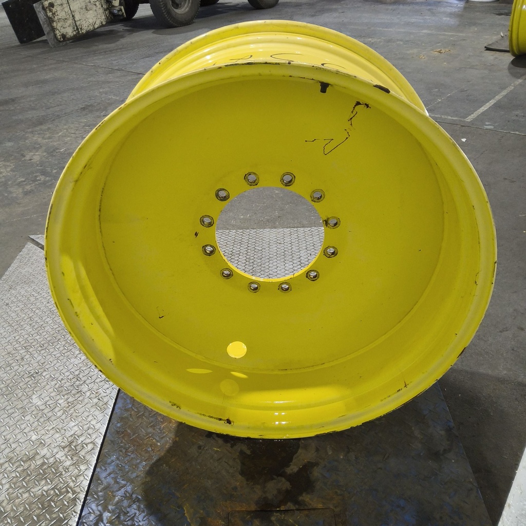 18"W x 38"D, John Deere Yellow 12-Hole Formed Plate Sprayer , -1.25" Offset