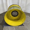 27"W x 32"D, John Deere Yellow 10-Hole Formed Plate , -3.62" Offset