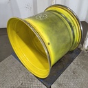 27"W x 32"D, John Deere Yellow 10-Hole Formed Plate , -3.62" Offset