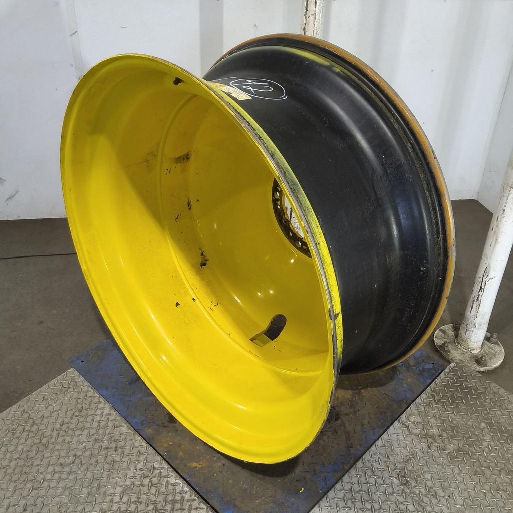 18"W x 42"D, John Deere Yellow 20-Hole Dolly Dual , -15.12" Offset