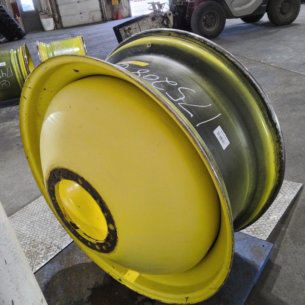 18"W x 42"D, John Deere Yellow 20-Hole Dolly Dual , -15.12" Offset