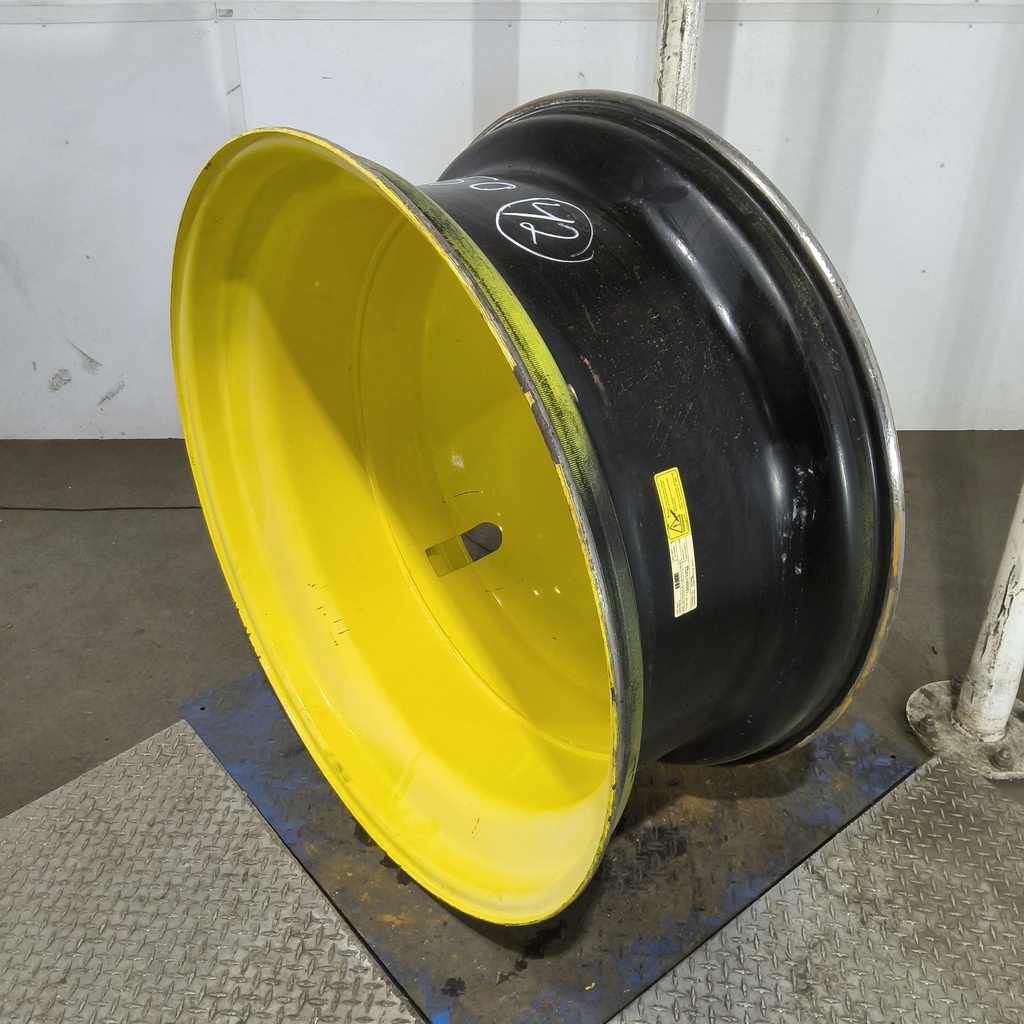18"W x 42"D, John Deere Yellow 20-Hole Dolly Dual , -15.12" Offset