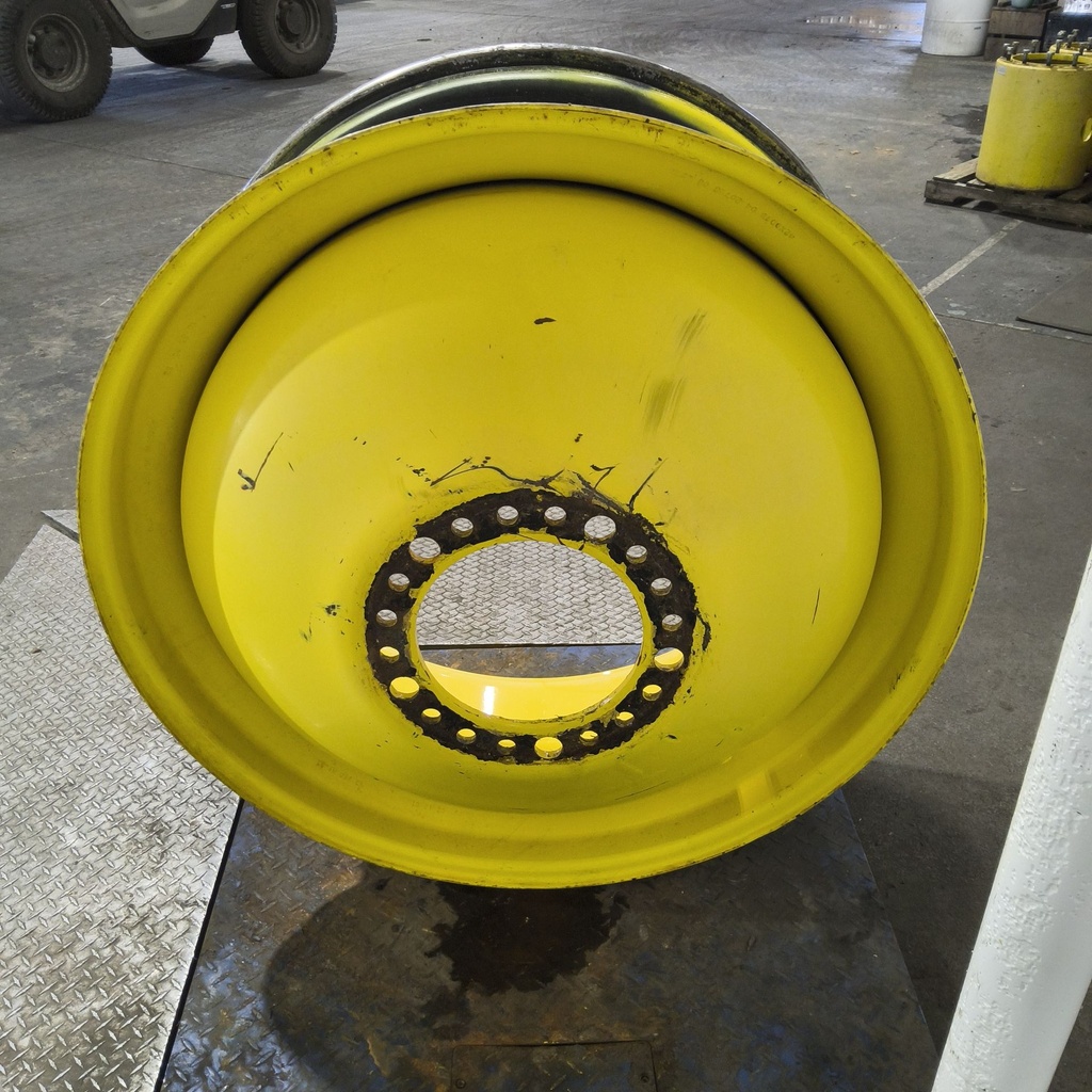 18"W x 42"D, John Deere Yellow 20-Hole Dolly Dual , -15.12" Offset