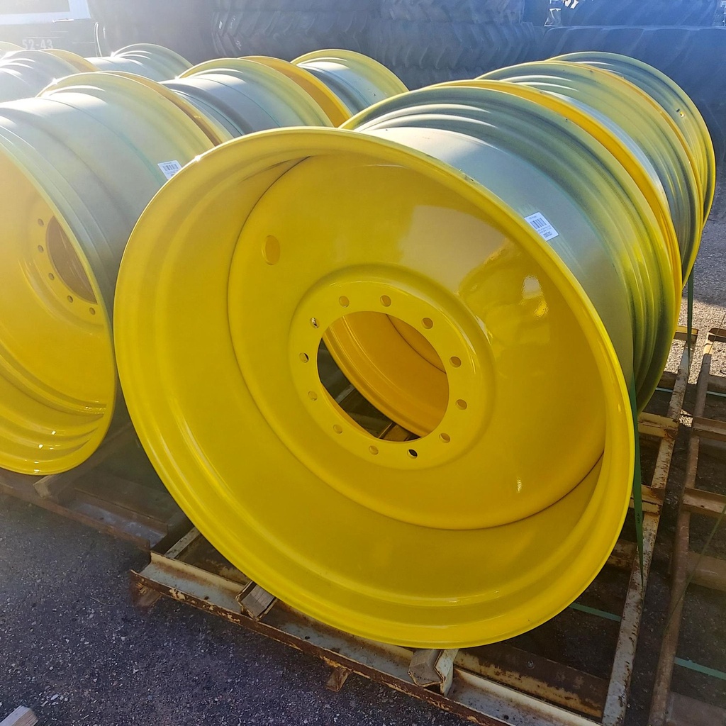 23"W x 38"D, John Deere Yellow 12-Hole Formed Plate Sprayer , -6.12" Offset
