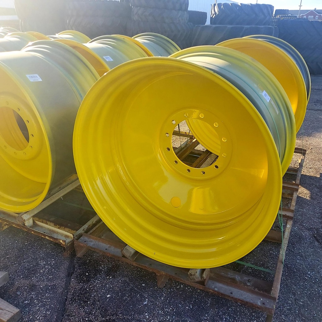 23"W x 38"D, John Deere Yellow 12-Hole Formed Plate Sprayer , -6.12" Offset