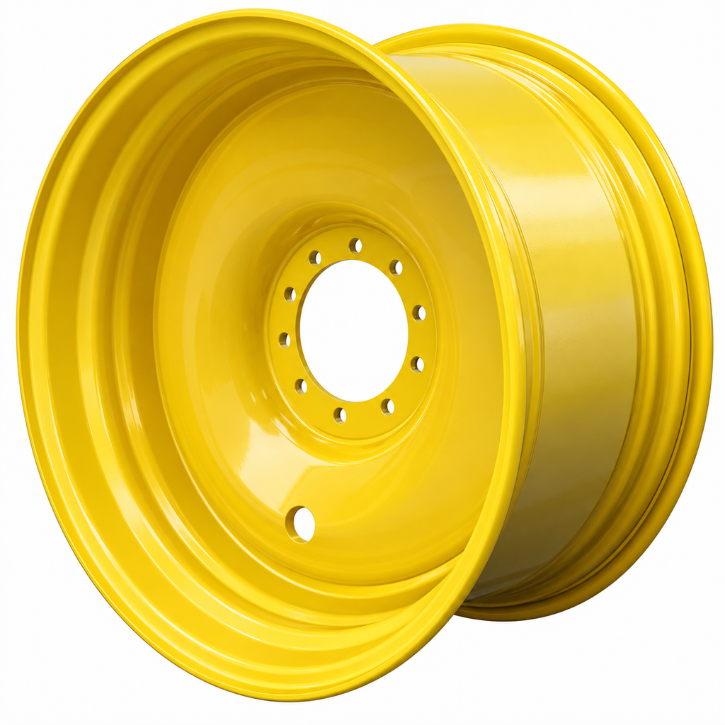 23"W x 38"D, John Deere Yellow 12-Hole Formed Plate Sprayer , -6.12" Offset