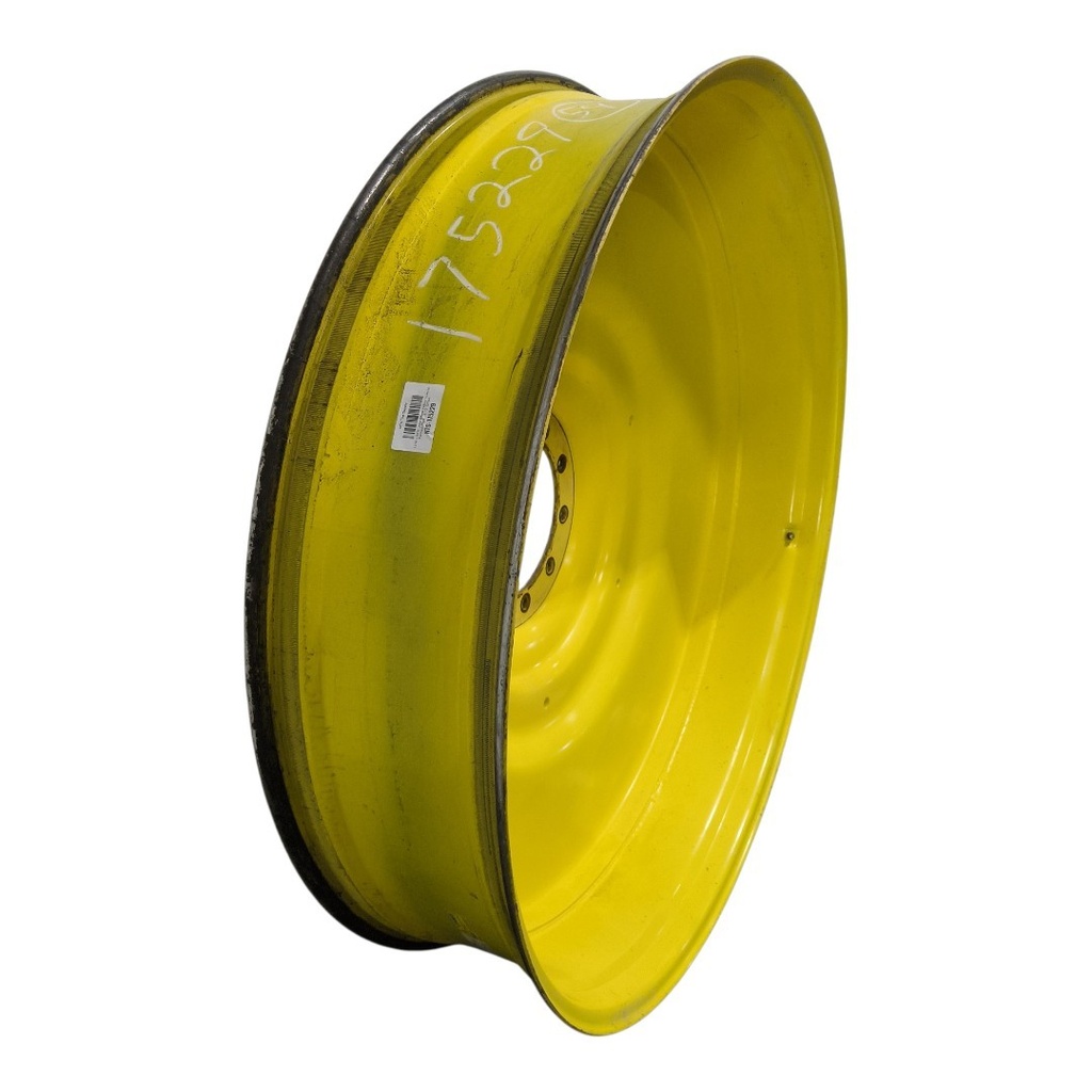 12"W x 54"D, John Deere Yellow 10-Hole Formed Plate , -9.12" Offset