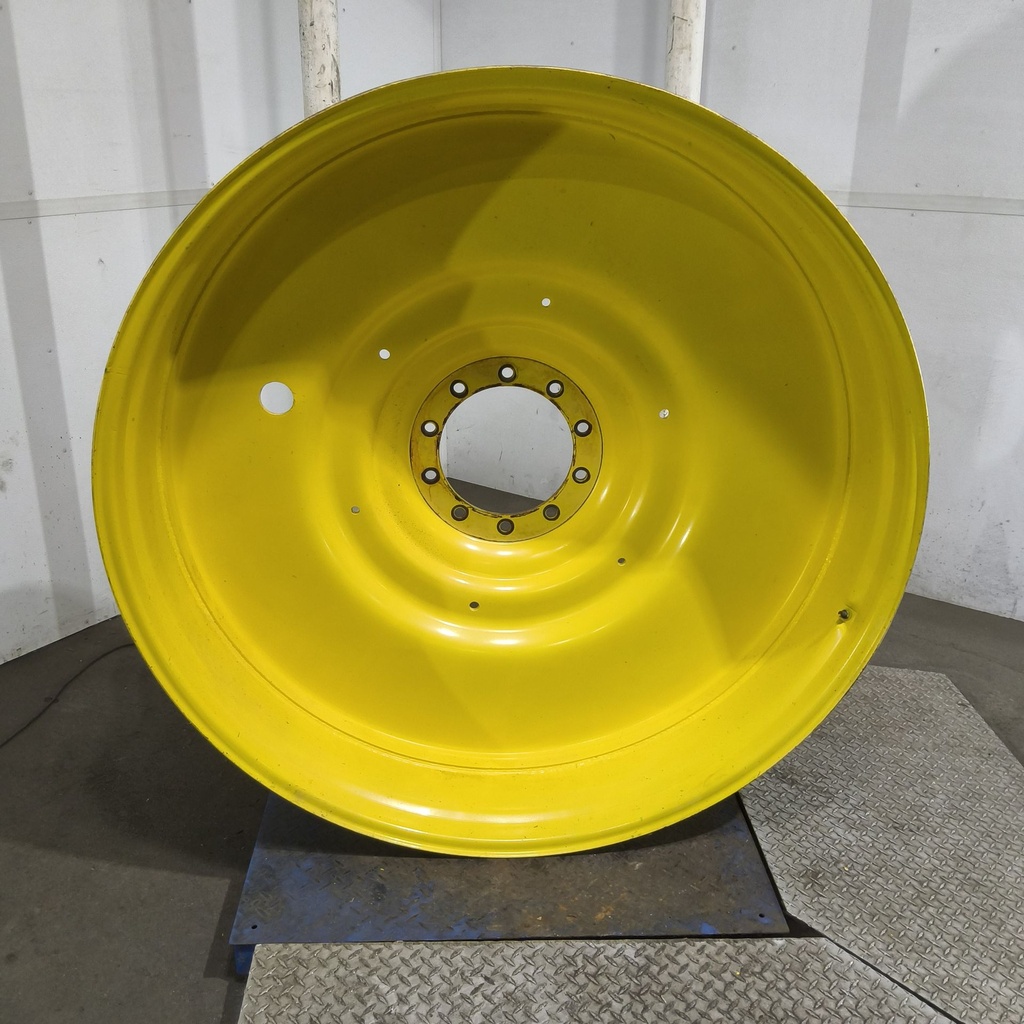 12"W x 54"D, John Deere Yellow 10-Hole Formed Plate , -9.12" Offset