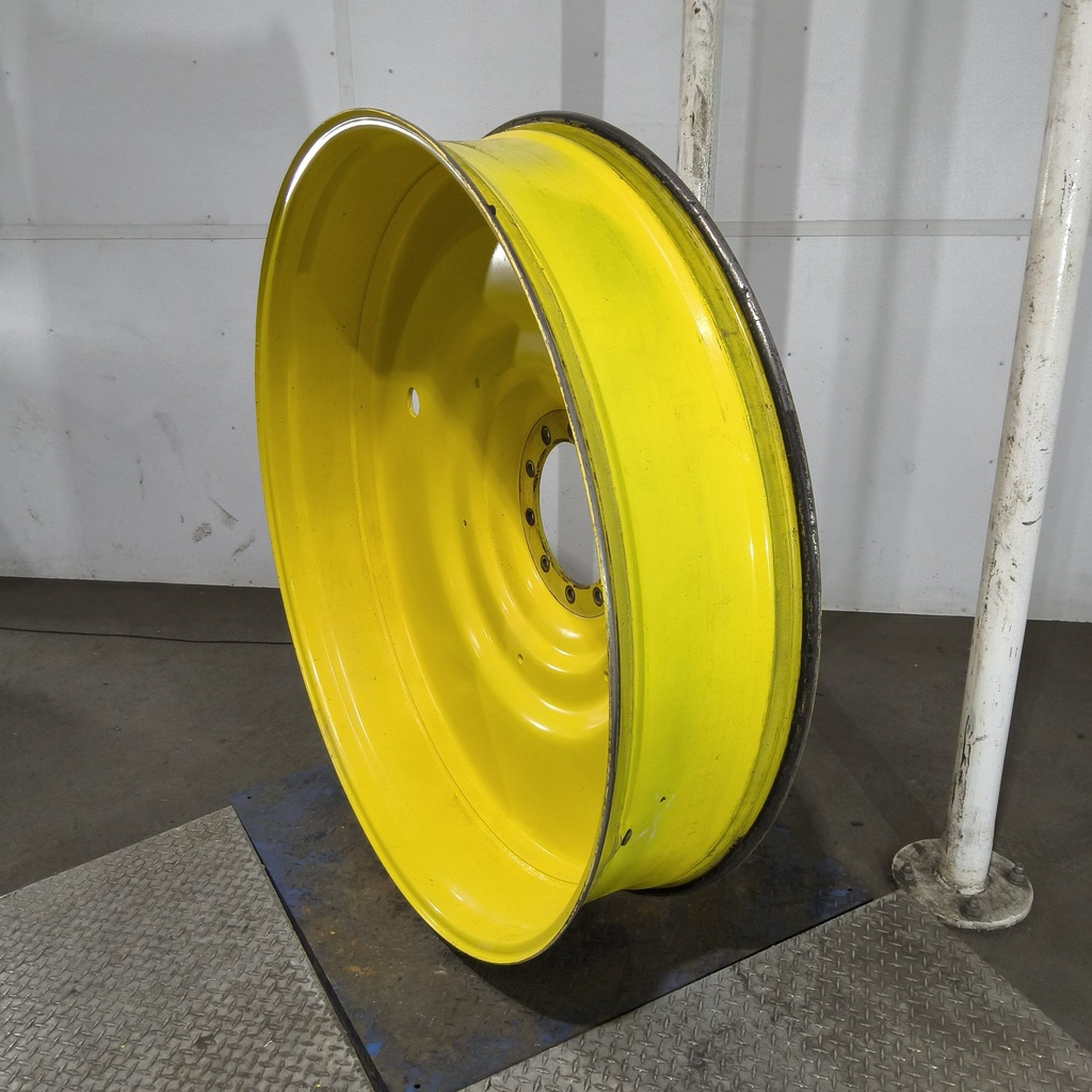 12"W x 54"D, John Deere Yellow 10-Hole Formed Plate , -9.12" Offset