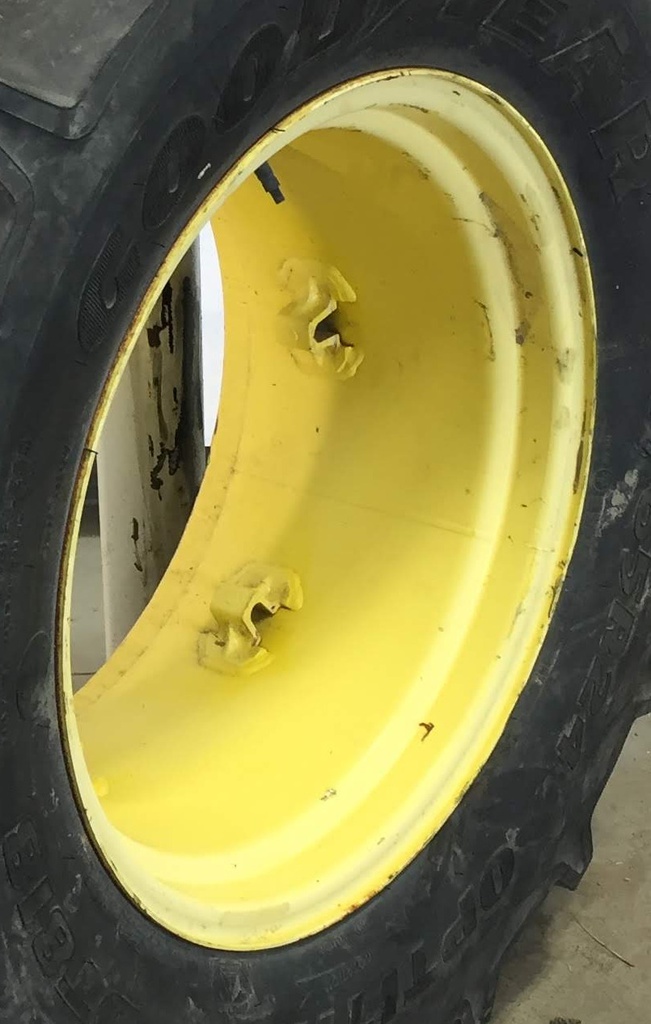 14"W x 24"D, John Deere Yellow 6-Hole Rim with Clamp/Loop Style