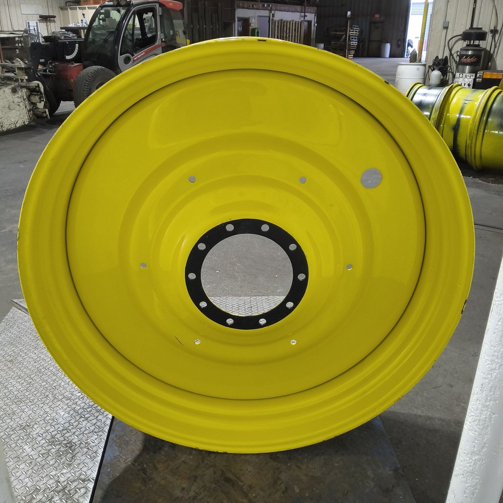 15"W x 50"D, John Deere Yellow 10-Hole Formed Plate , -6.62" Offset