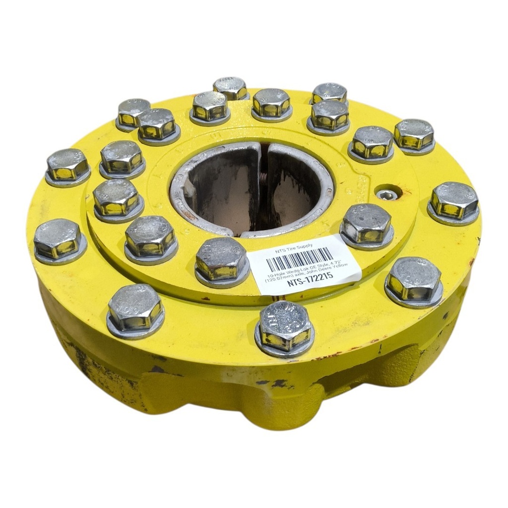 10-Hole Wedg-Lok OE Style, 4.72" (120.02mm) axle, John Deere Yellow