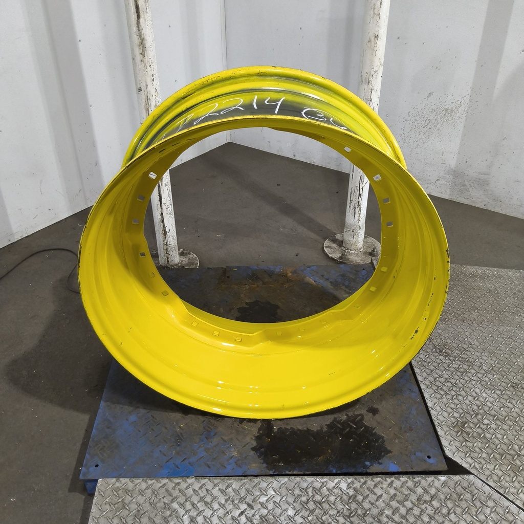 15"W x 34"D, John Deere Yellow 12-Hole Waffle Wheel (Groups of 3 bolts)