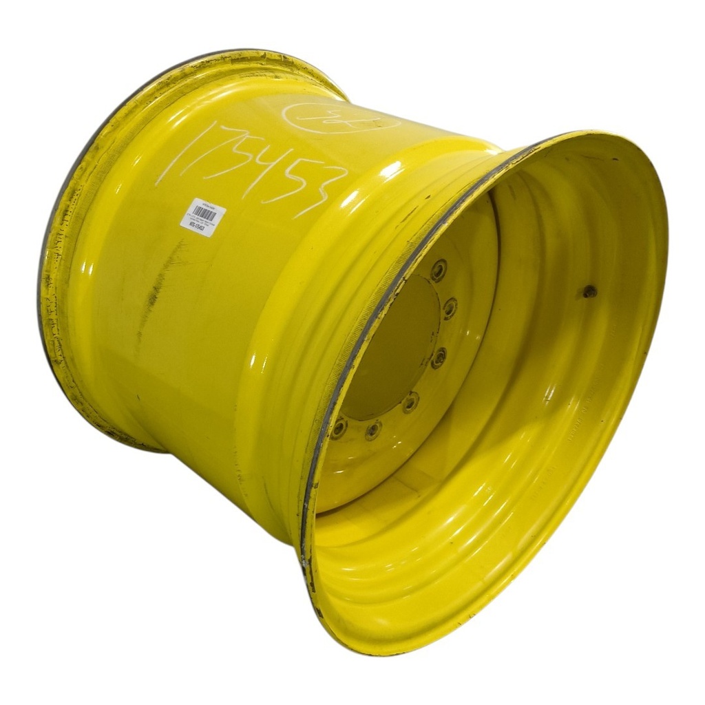 27"W x 32"D, John Deere Yellow 10-Hole Formed Plate , 2.81" Offset