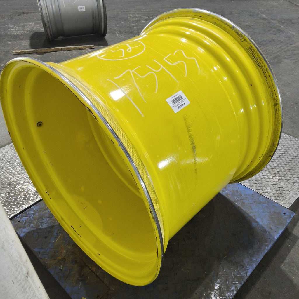 27"W x 32"D, John Deere Yellow 10-Hole Formed Plate , 2.81" Offset