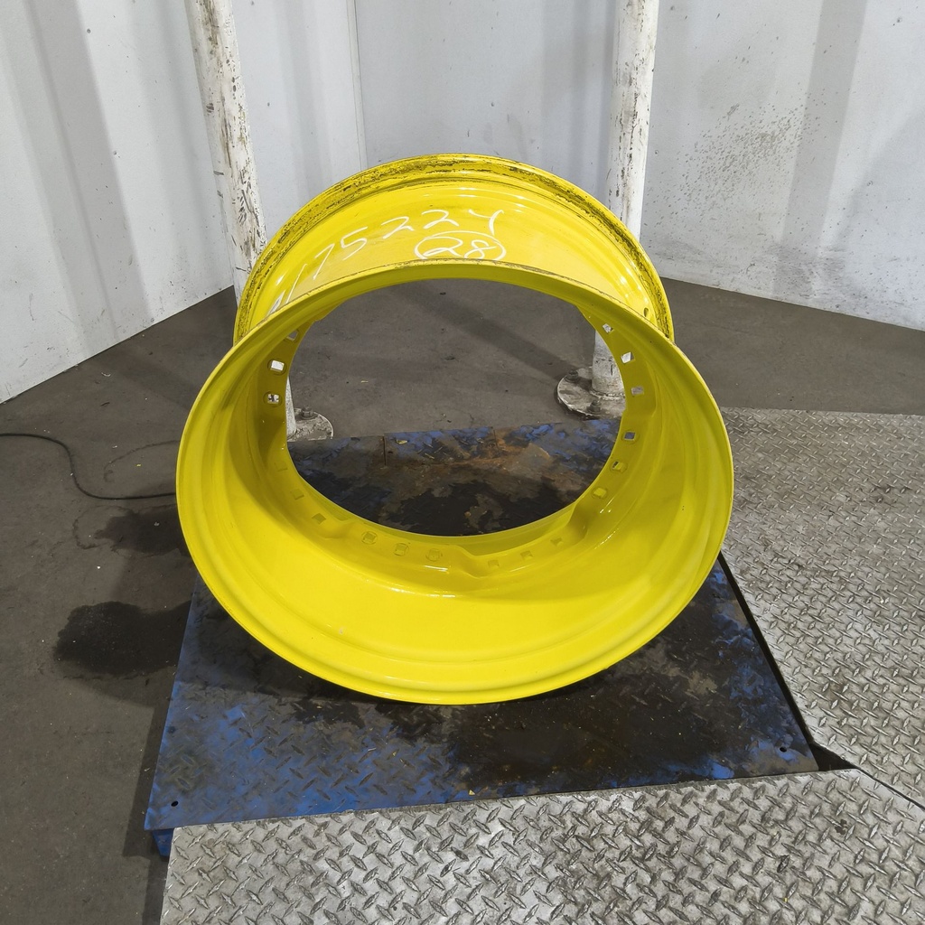 15"W x 28"D, John Deere Yellow 12-Hole Waffle Wheel (Groups of 3 bolts)