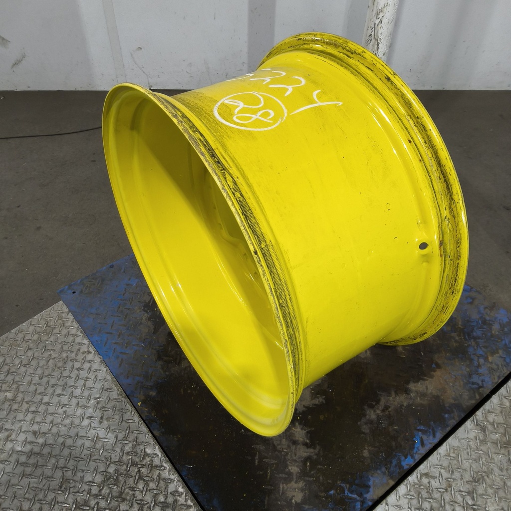 15"W x 28"D, John Deere Yellow 12-Hole Waffle Wheel (Groups of 3 bolts)