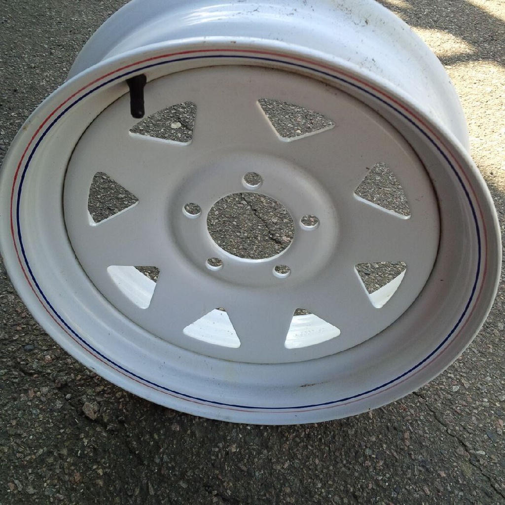 5"W x 15"D, New Holland White 5-Hole Stamped Plate