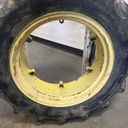 11.2/-24 Goodyear Farm Dura Torque R-1 on John Deere Yellow 6-Hole Rim with Clamp/Loop Style 65%