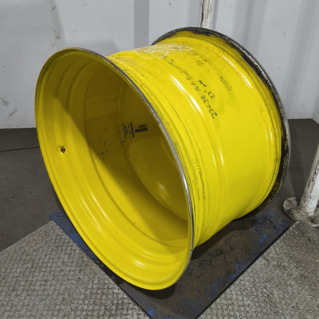 23"W x 38"D, John Deere Yellow 16-Hole Straddle Dual - Outside Dual , -23.12" Offset