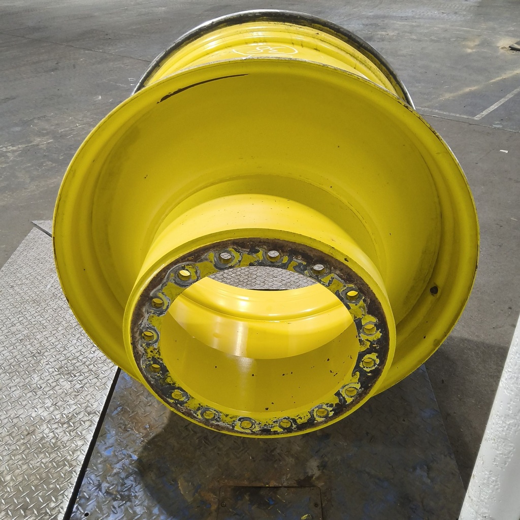 23"W x 38"D, John Deere Yellow 16-Hole Straddle Dual - Outside Dual , -23.12" Offset
