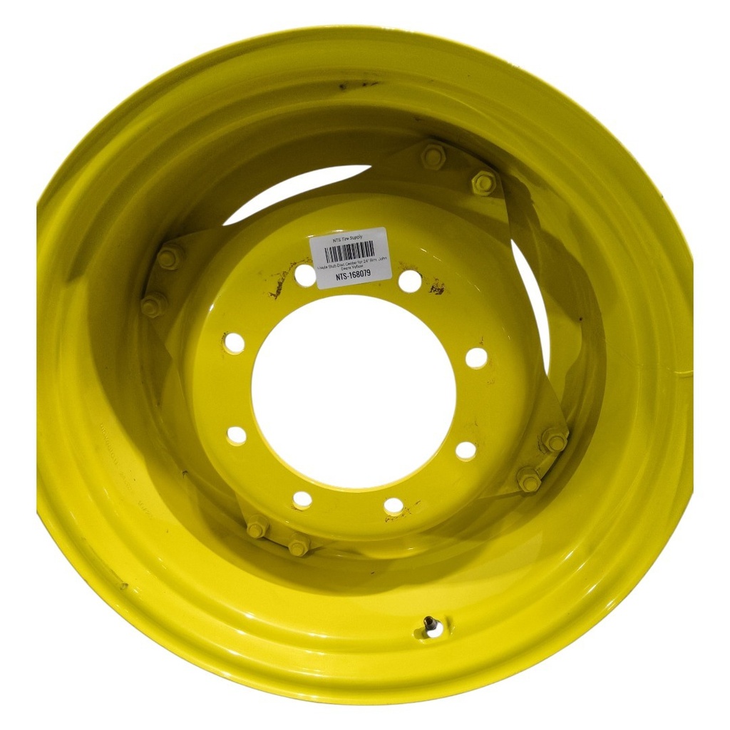 8-Hole Stub Disc Center for 24" Rim, John Deere Yellow