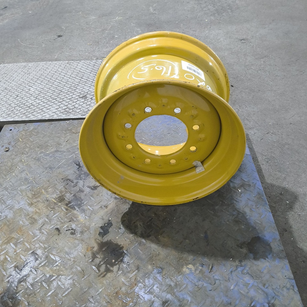 9.75"W x 16.5"D, Cat Yellow 8-Hole Formed Plate , -2.56" Offset