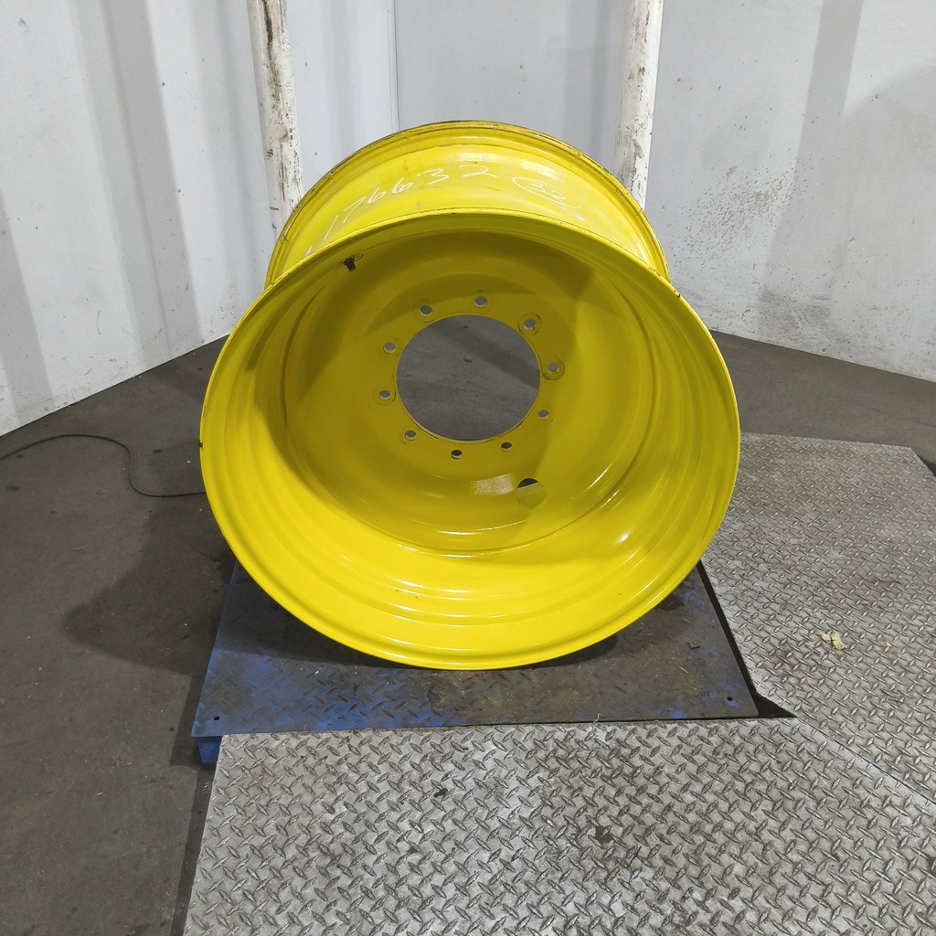 21"W x 32"D, John Deere Yellow 10-Hole Formed Plate , -3" Offset
