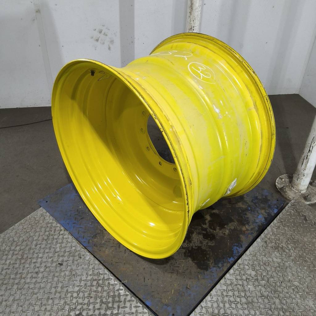 21"W x 32"D, John Deere Yellow 10-Hole Formed Plate , -3" Offset