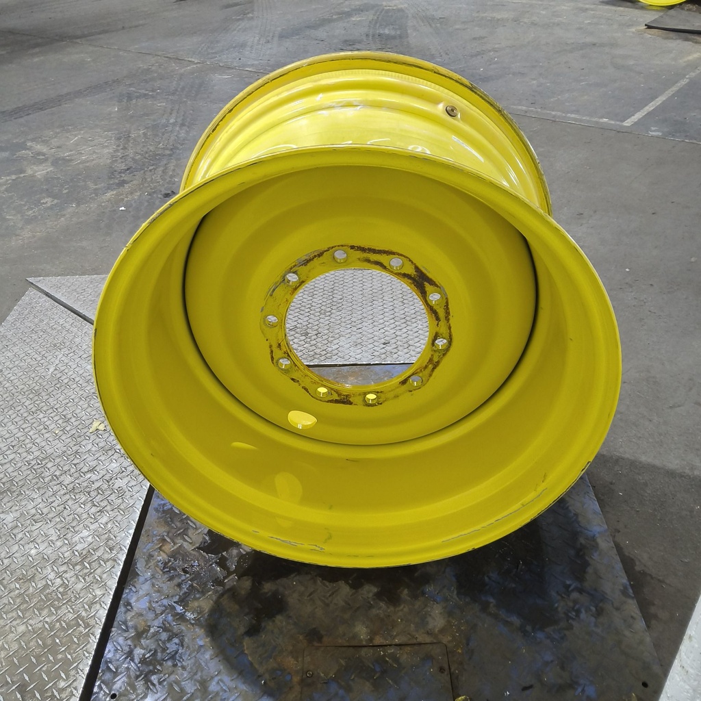 21"W x 32"D, John Deere Yellow 10-Hole Formed Plate , -3" Offset