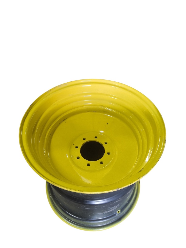25"W x 26"D, John Deere Yellow 8-Hole Formed Plate , -2.5" Offset