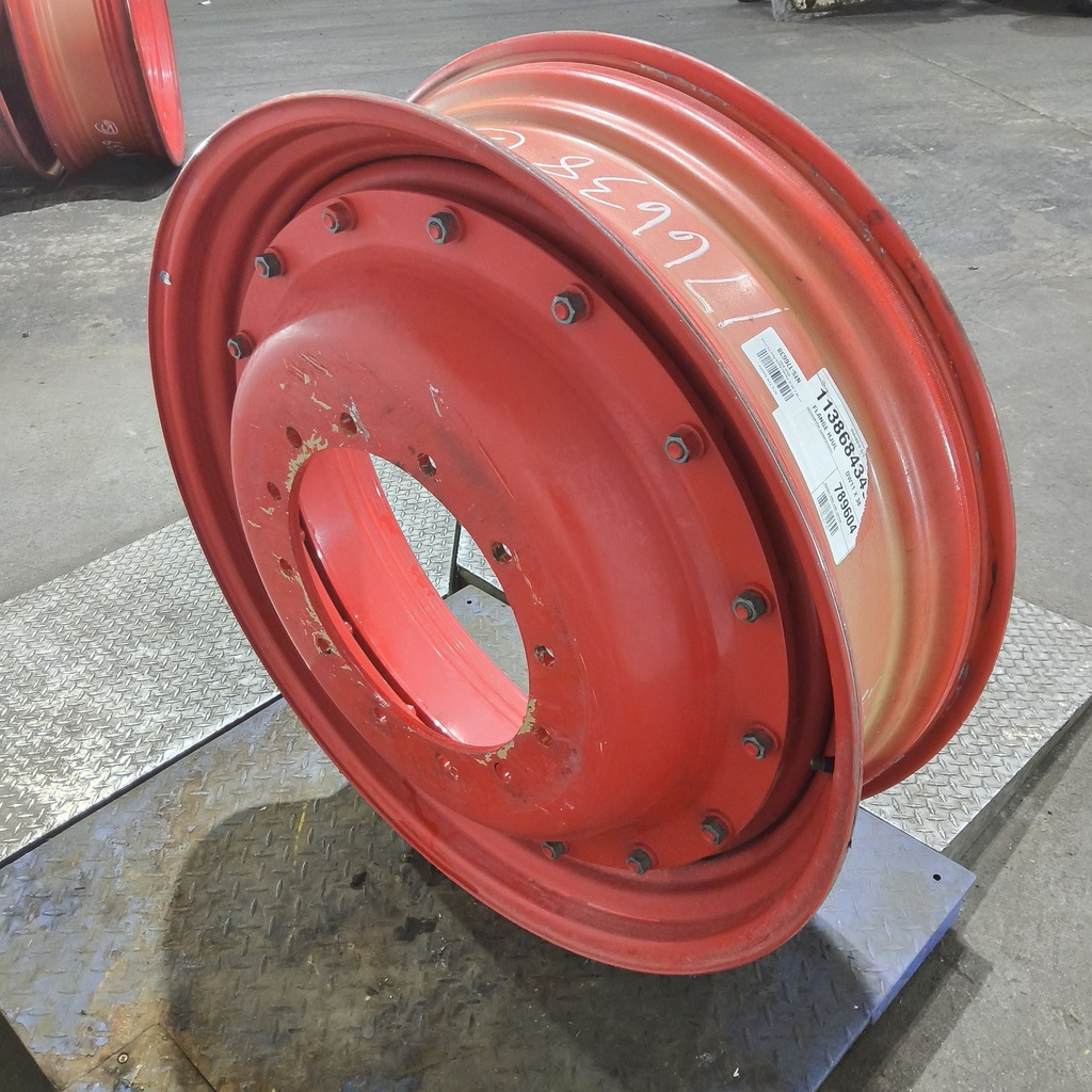 11"W x 38"D, Fendt/Agco Red 16-Hole Stub Disc