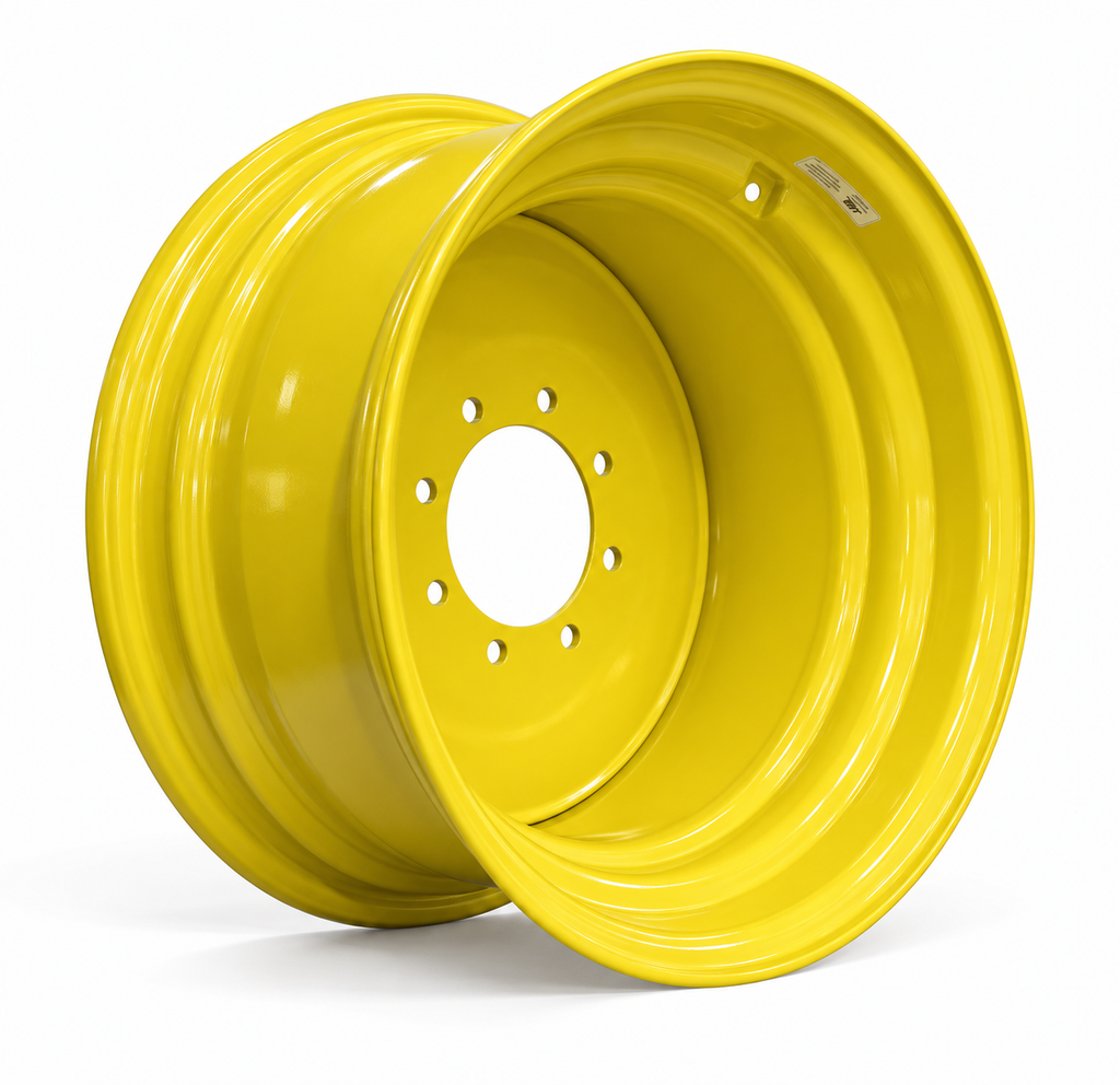 25"W x 26"D, John Deere Yellow 8-Hole Flat Plate , -1.41" Offset