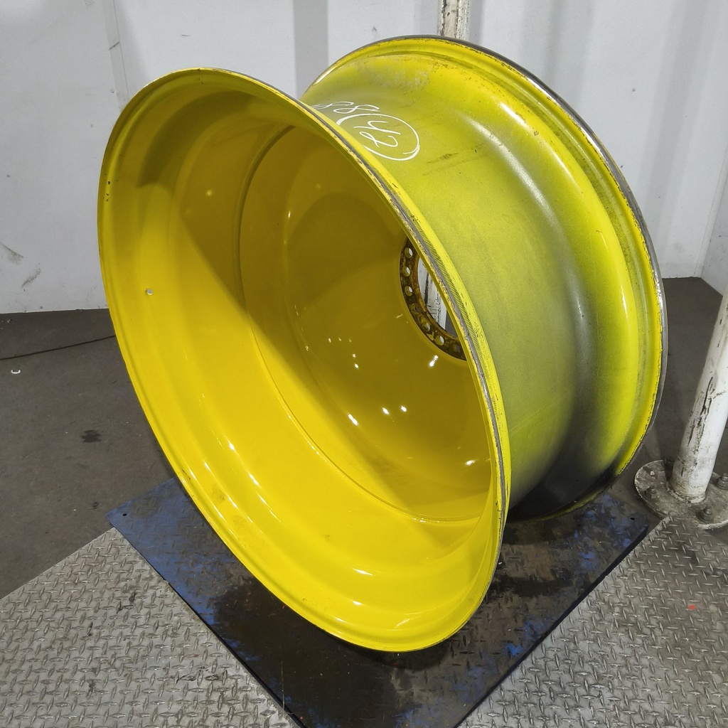 18"W x 42"D, John Deere Yellow 20-Hole Dolly Dual , -15" Offset