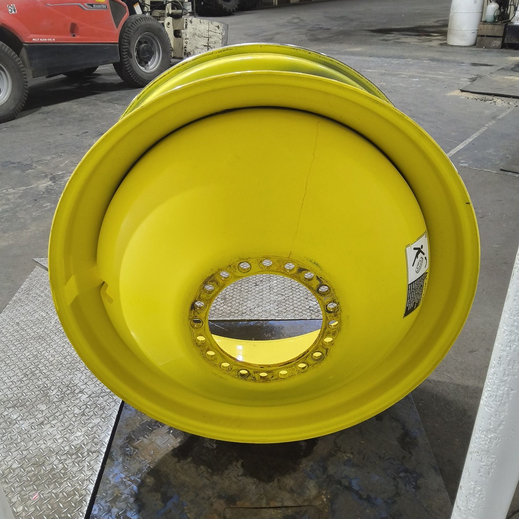 18"W x 42"D, John Deere Yellow 20-Hole Dolly Dual , -15" Offset